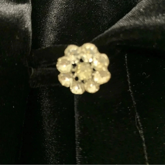 Scarlett Black Velvet Cocktail Dress 5/6 Sheath Knee Length Stretch Short Slv - Picture 7 of 11